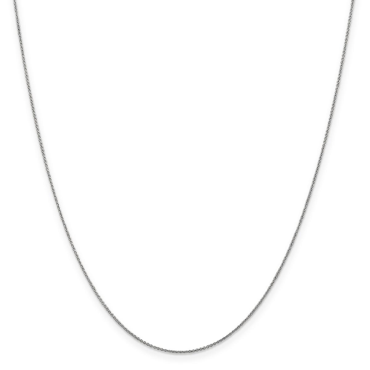 Unisex Gold Classics(tm) .75mm. White Polished Cable 14in. Necklace