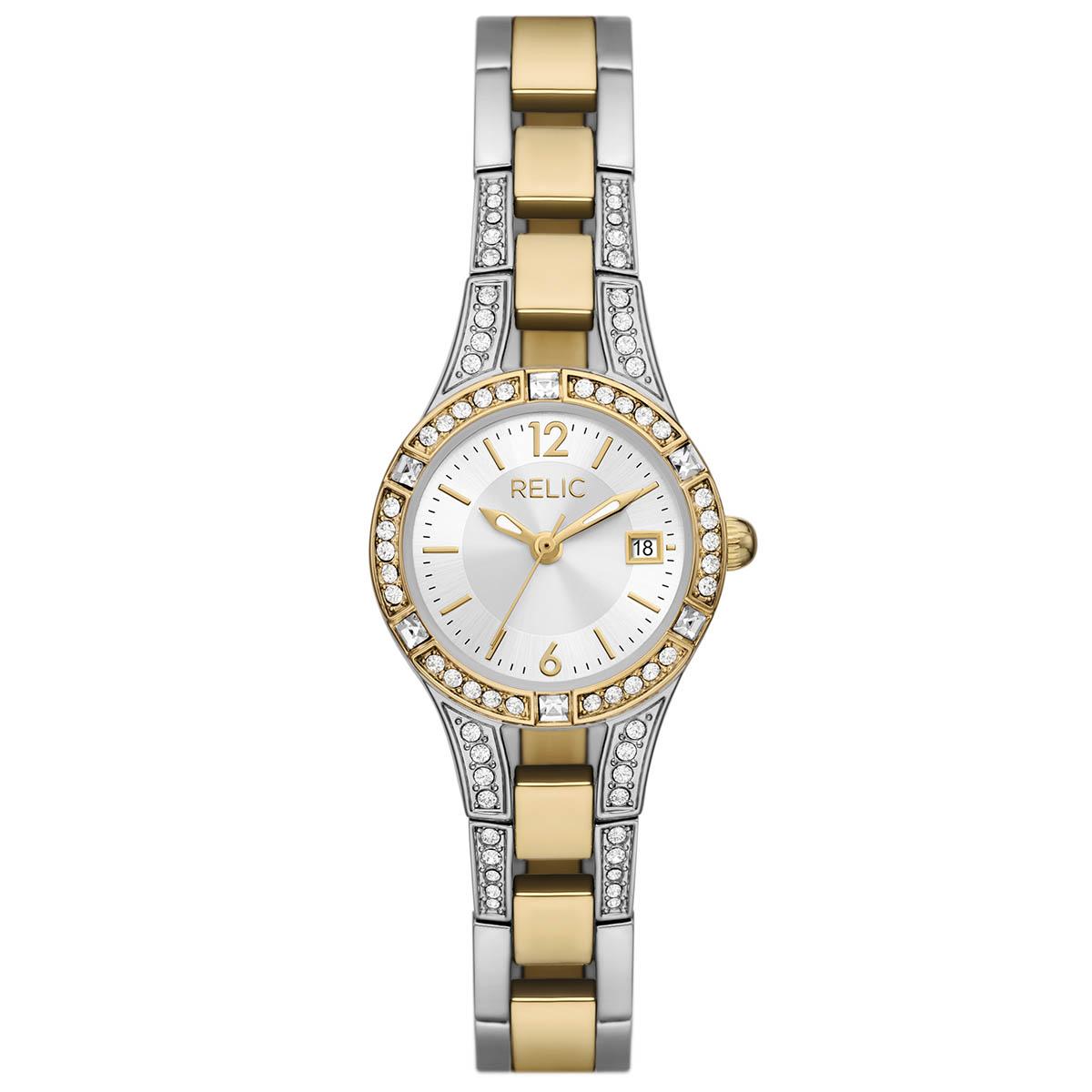 Womens RELIC by Fossil Charlotte Two-Tone Metal Watch - ZR34655