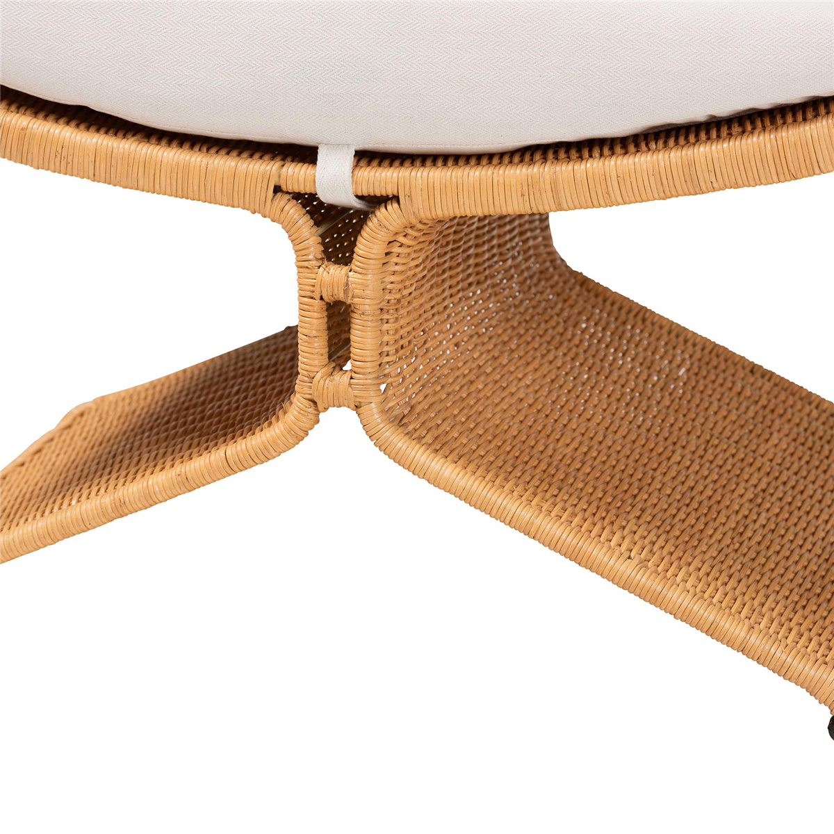 bali & pari Reya Natural Rattan Footstool