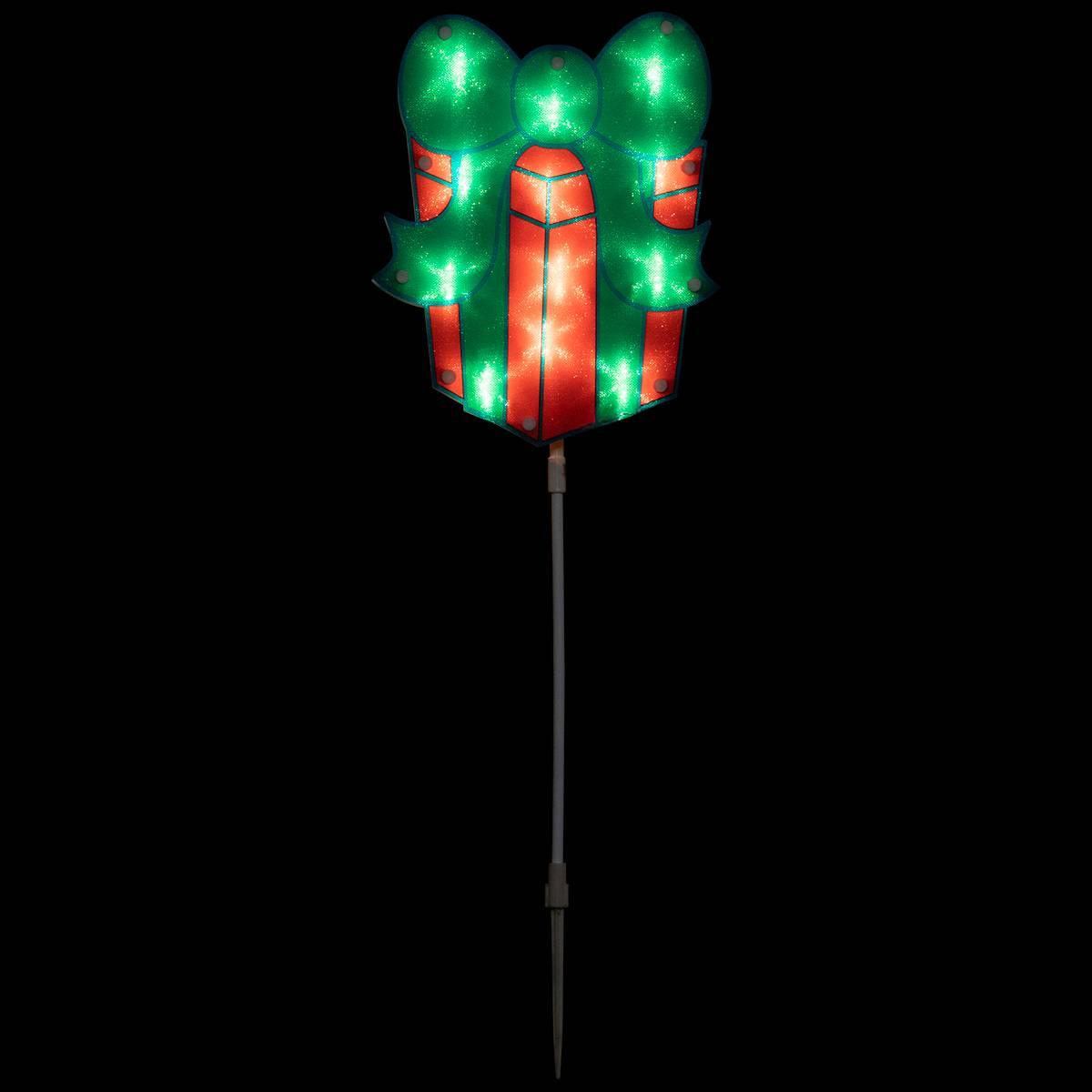 Northlight Seasonal Christmas Gift Box Pathway Markers - Set of 3