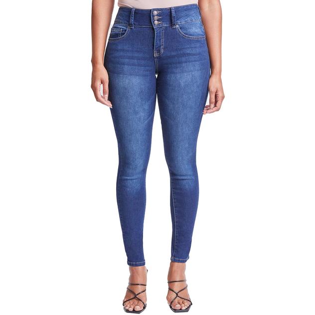 Womens Royalty Hide Your Muffin 3 Button Contour Skinny Jeans