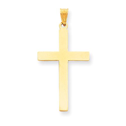 Unisex Gold Classics(tm) 14kt. Yellow Gold Polished Cross Pendant