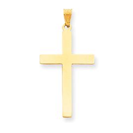 Unisex Gold Classics(tm) 14kt. Yellow Gold Polished Cross Pendant