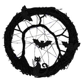 Northlight Seasonal 13in. LED Twig Halloween Wreath with Bats