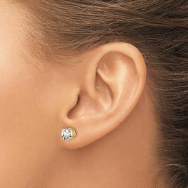 Pure Fire 14kt. Gold 1 1/2ctw. Certified Diamond 4-Prong Earrings