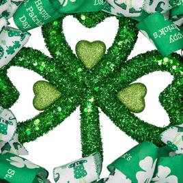 Northlight Seasonal Ribbons & Shamrocks St. Patrick''s Day Wreath
