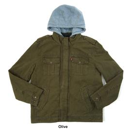 Mens Levi's® Four Pocket Zip Out Hood Military Jacket