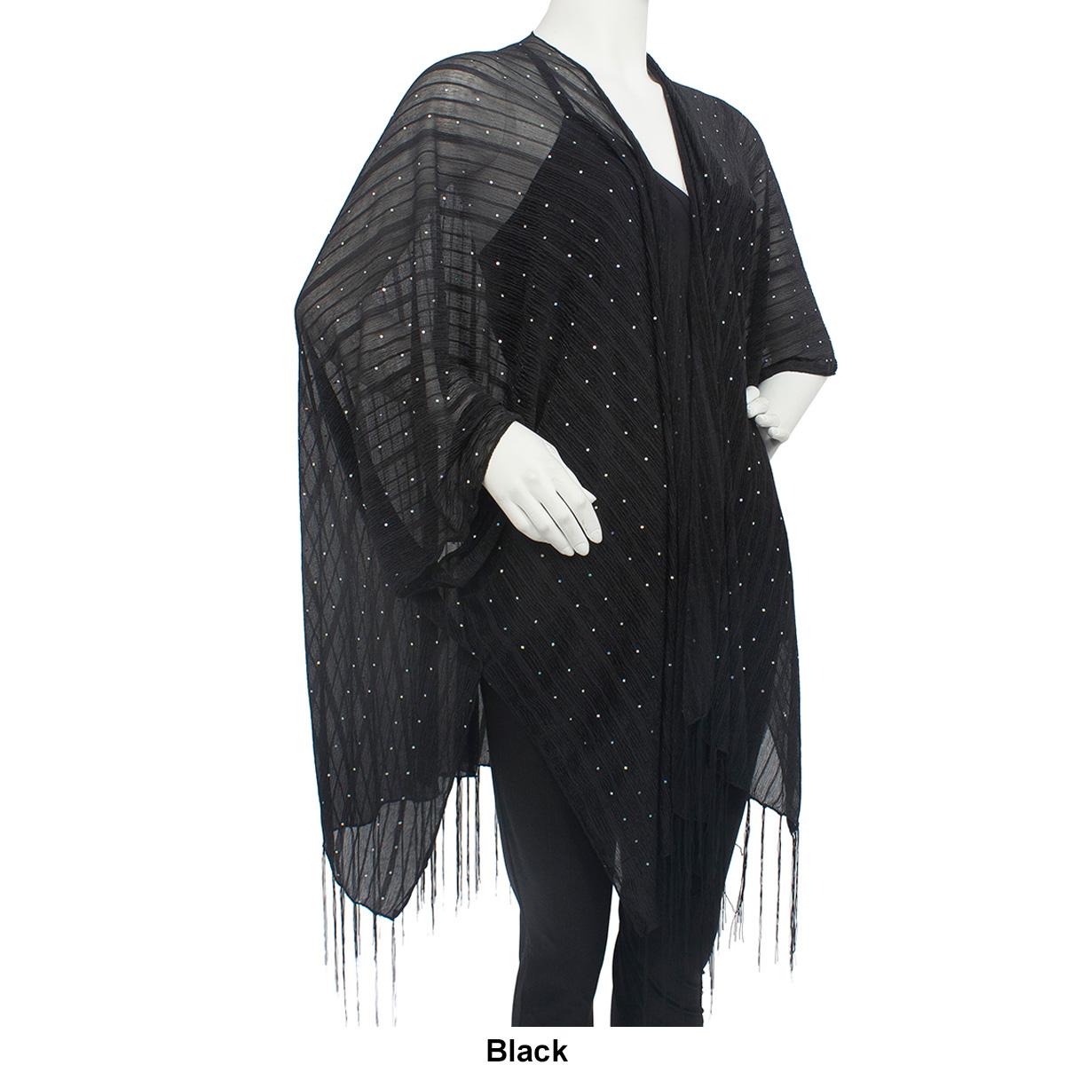 Womens Jessica McClintock Hologram Slinky Kimono