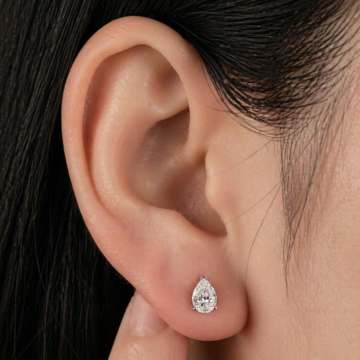 Nova Star™ Pear-Cut 1/2ctw. Lab Grown Diamond Stud Earrings