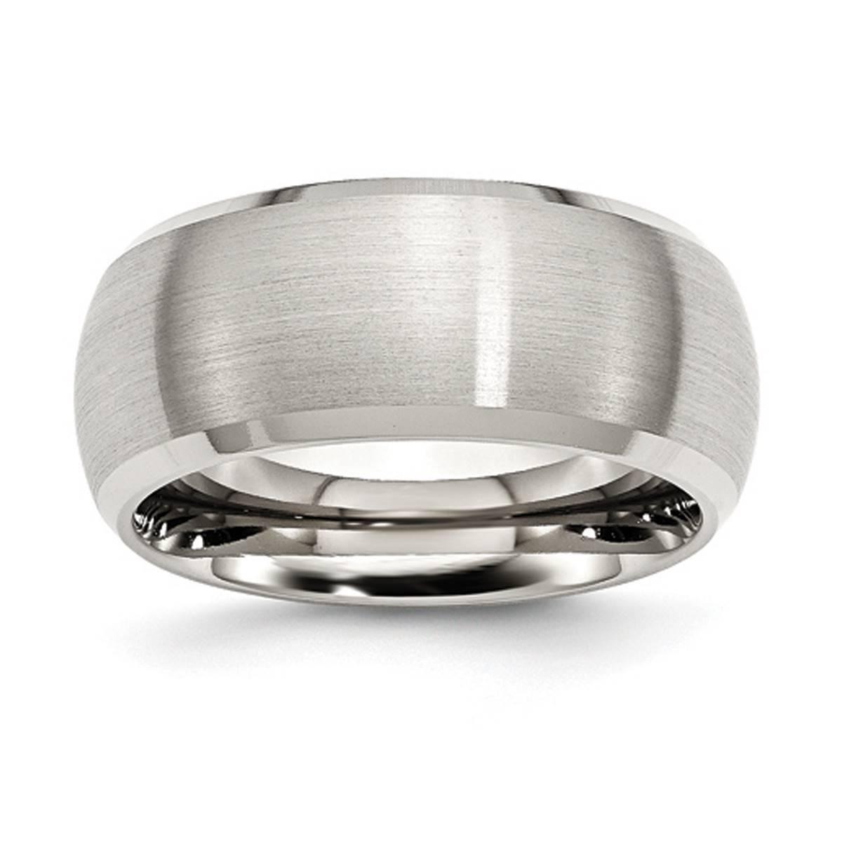 Mens Gentlemen's Classics(tm) Beveled Edge & Polished Steel Band