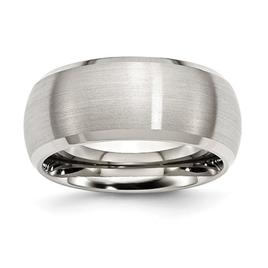 Mens Gentlemen's Classics(tm) Beveled Edge & Polished Steel Band