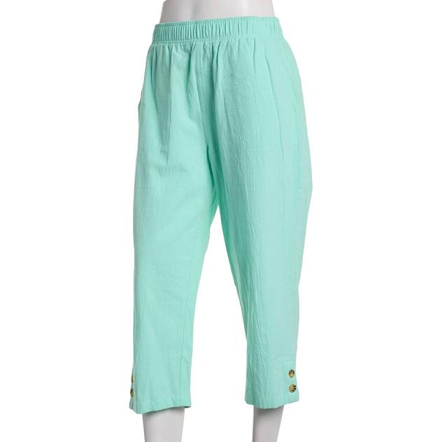 Petite Emily Daniels Cotton Sheeting Solid Capri Pants