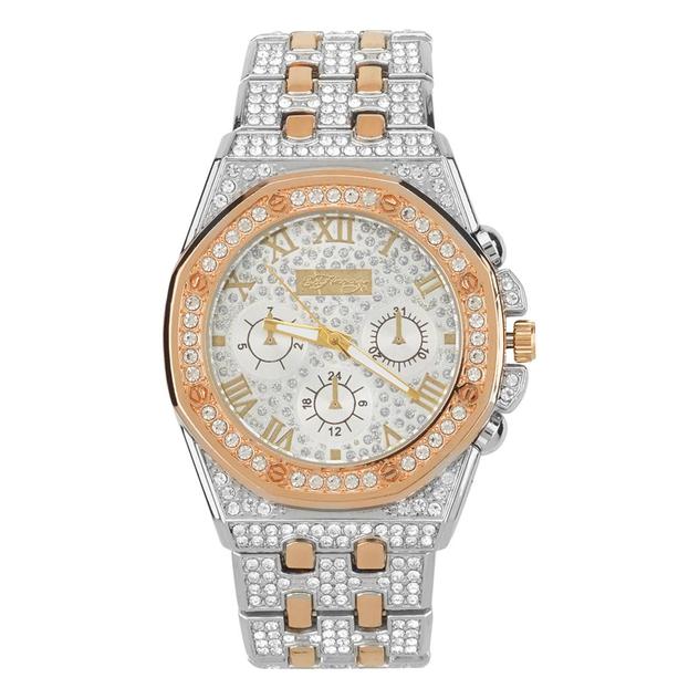 Womens Ed Hardy Two-Tone Crystal Bling Watch - 15121S-42-B34