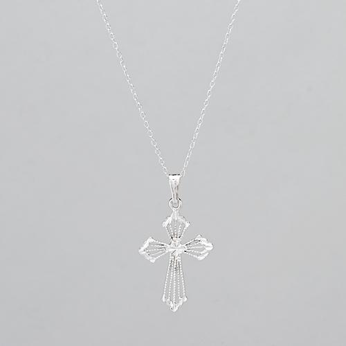 Marsala Openwork Cross Pendant Necklace