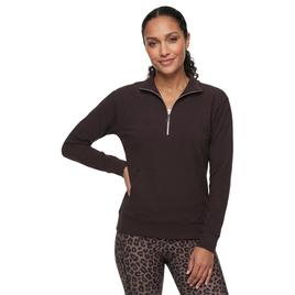 Womens Skechers GoLuxe Rib 1/4 Zip Brushed Fleece Sweatshirt