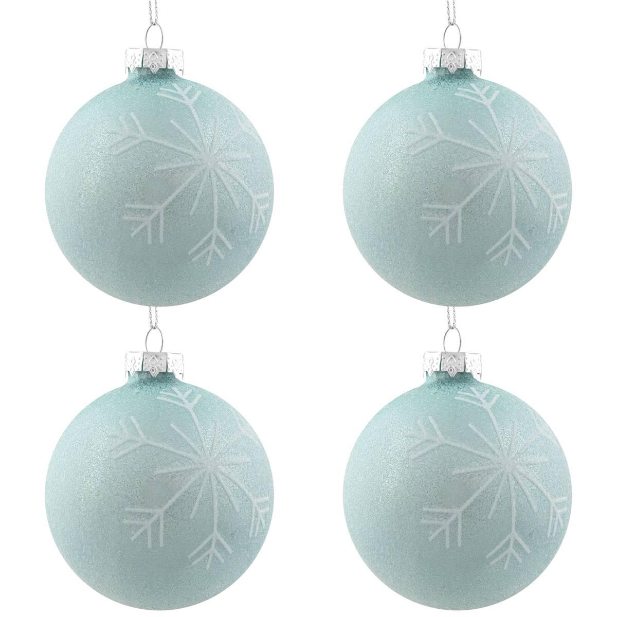 Northlight Seasonal 4ct. Snowflake Christmas Ball Ornament Set