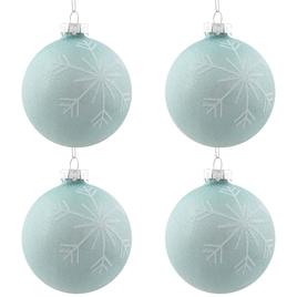 Northlight Seasonal 4ct. Snowflake Christmas Ball Ornament Set