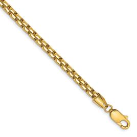Gold Classics™ 3.6mm. Semi-Solid Round Box Chain Necklace
