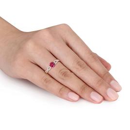 Gemstone Classics™ 10kt. Gold Diamond & Lab Created Ruby Ring