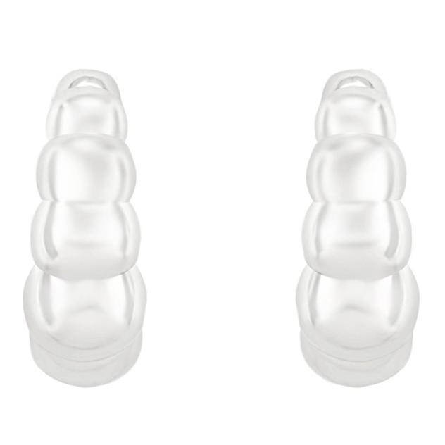 Design Collection Silver-Tone Chunky Hoop Earrings