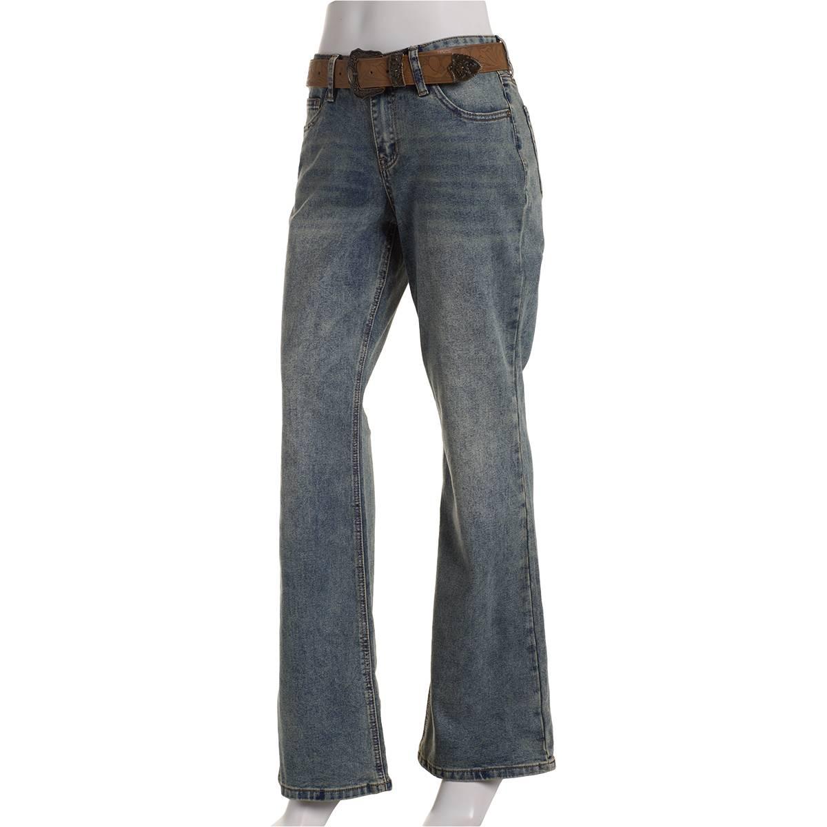 Juniors Madden Girl Bootcut Jeans with Brown Western Belt