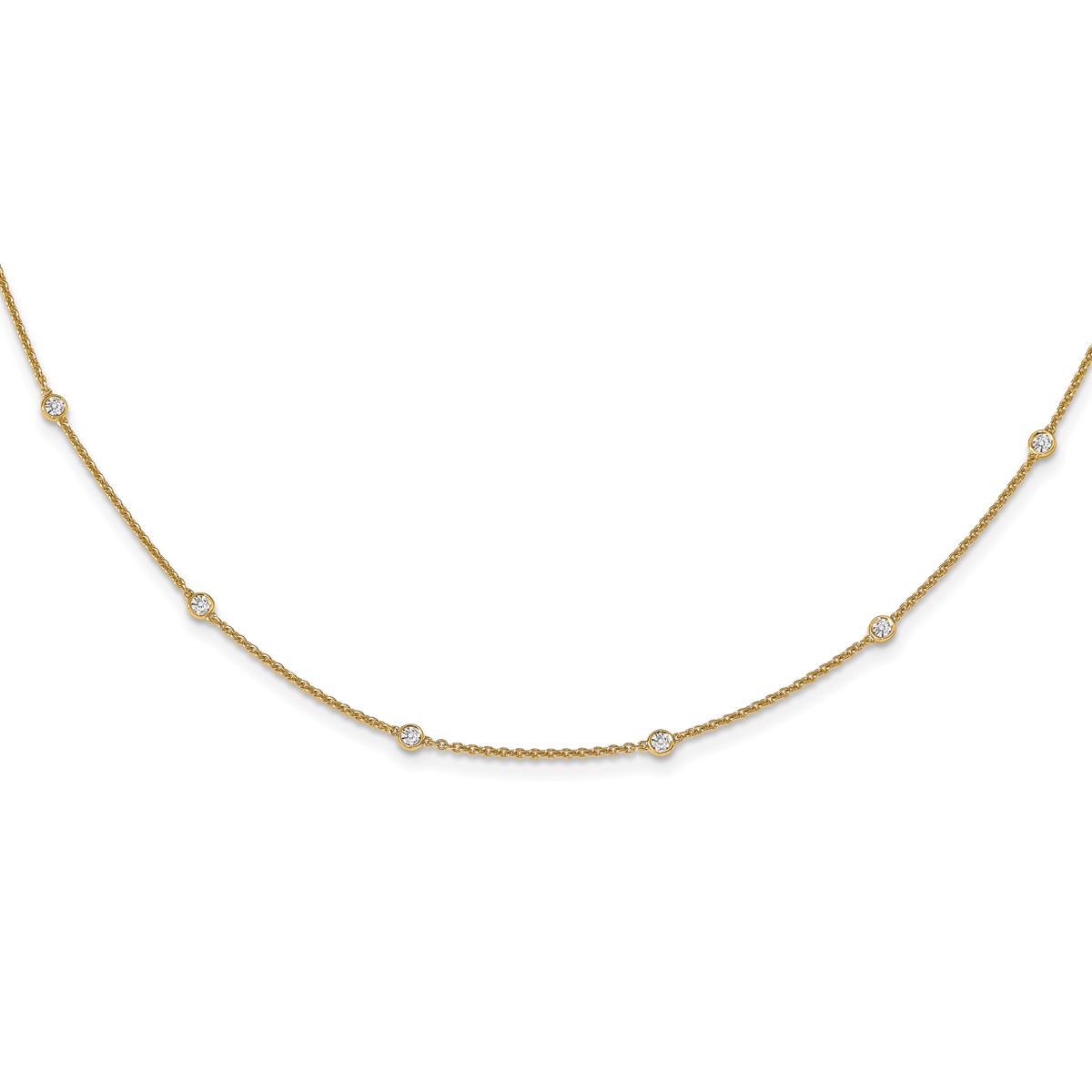 Diamond Classics(tm) 14kt. Gold Diamond Cable Necklace