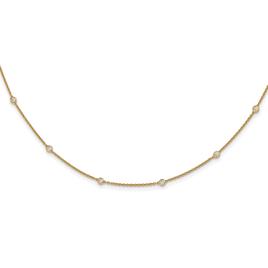 Diamond Classics(tm) 14kt. Gold Diamond Cable Necklace