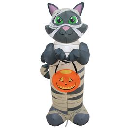 4ft. Inflatable Mummy Cat with Pumpkin Trick- Or-Treat Bag