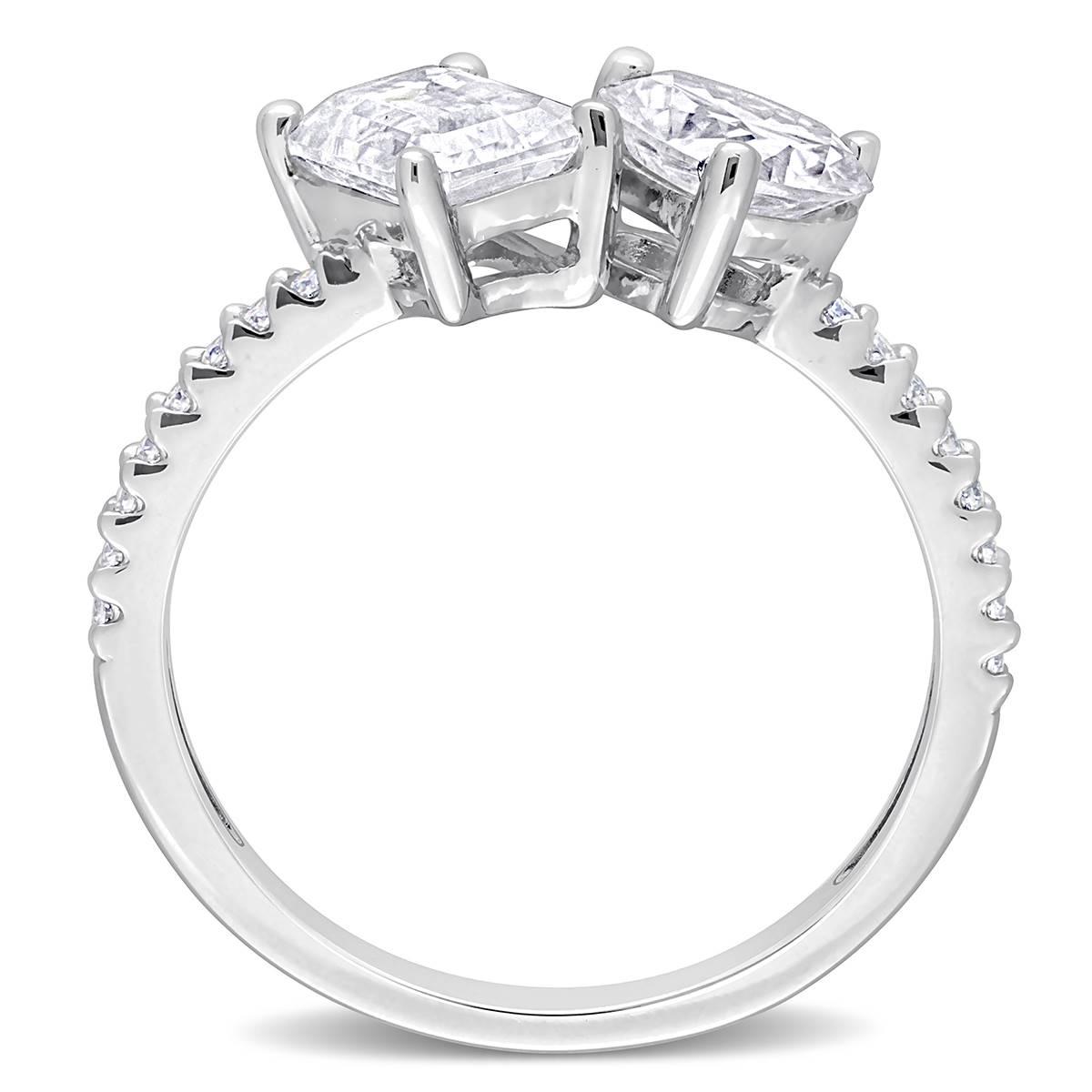 Gemstone Classics™ Sterling Silver Moissanite Statement Ring