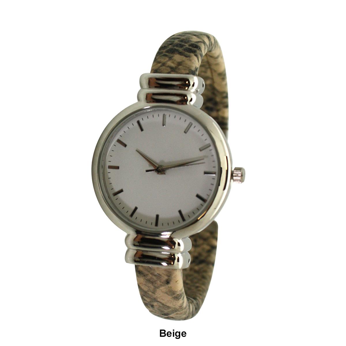 Womens Olivia Pratt™ Faux Snake Skin Bangle Women Watch
