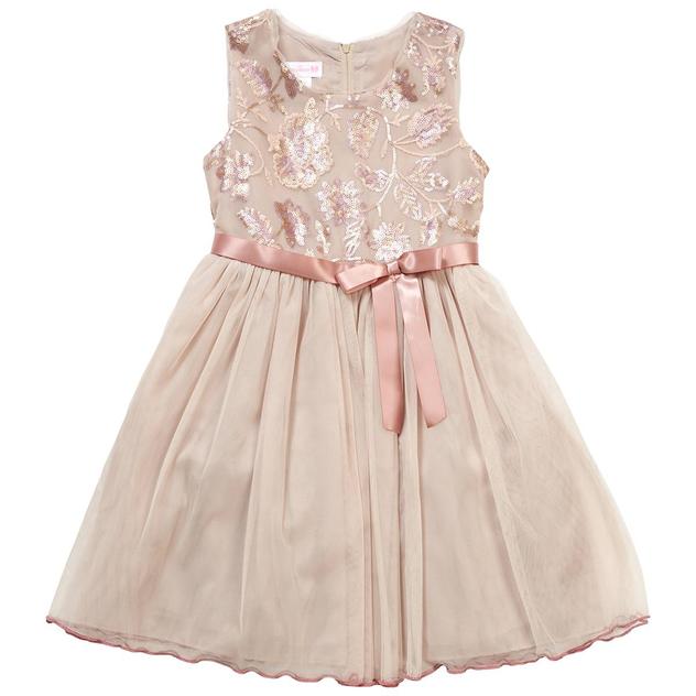 Girls (7-16) Bonnie Jean Sleeveless Floral Mesh Ballerina Dress
