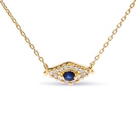 Haus of Brilliance 10kt. Gold Blue Sapphire & Diamond Pendant