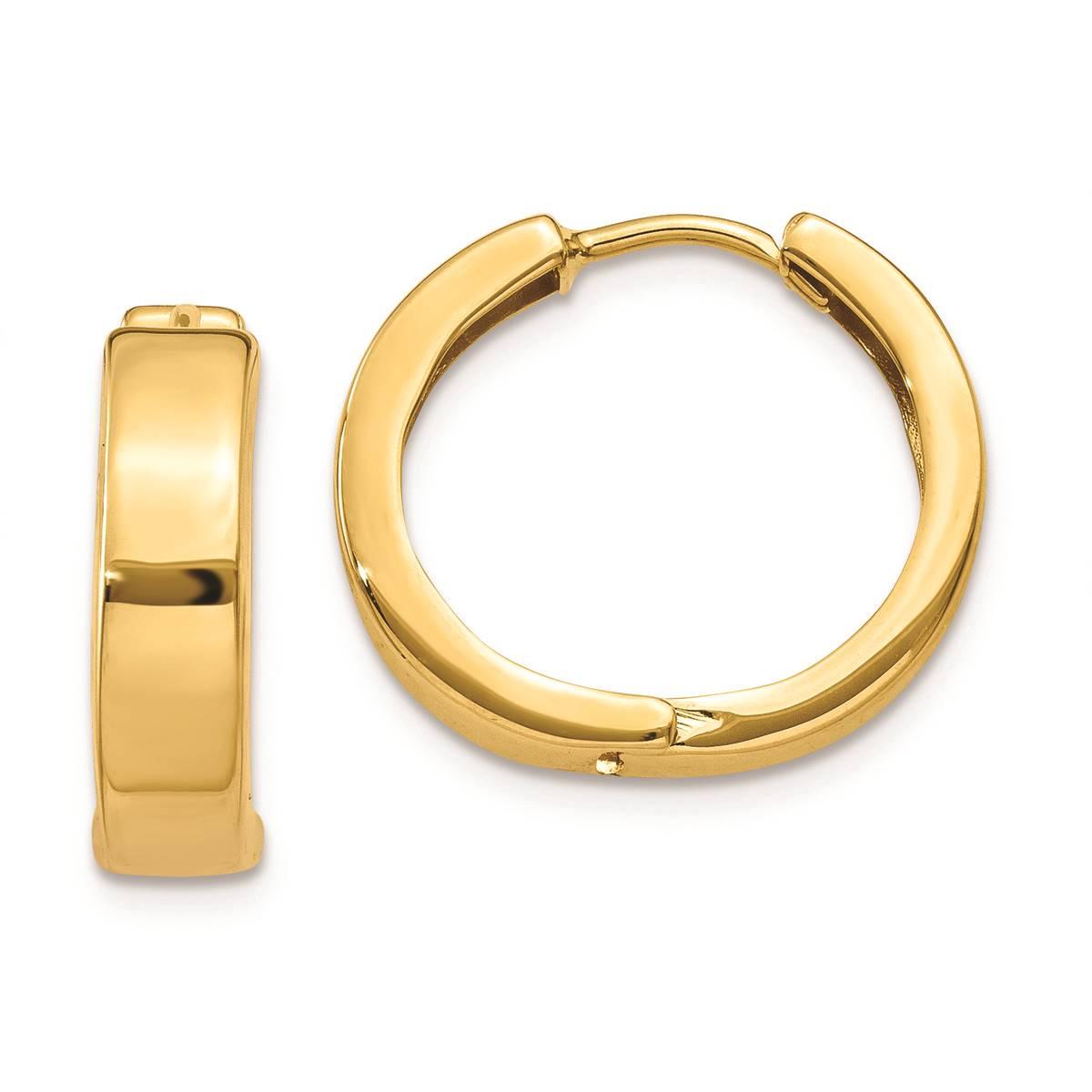 Gold Classics(tm) 14kt. Gold Square Hinge Hoop Earrings