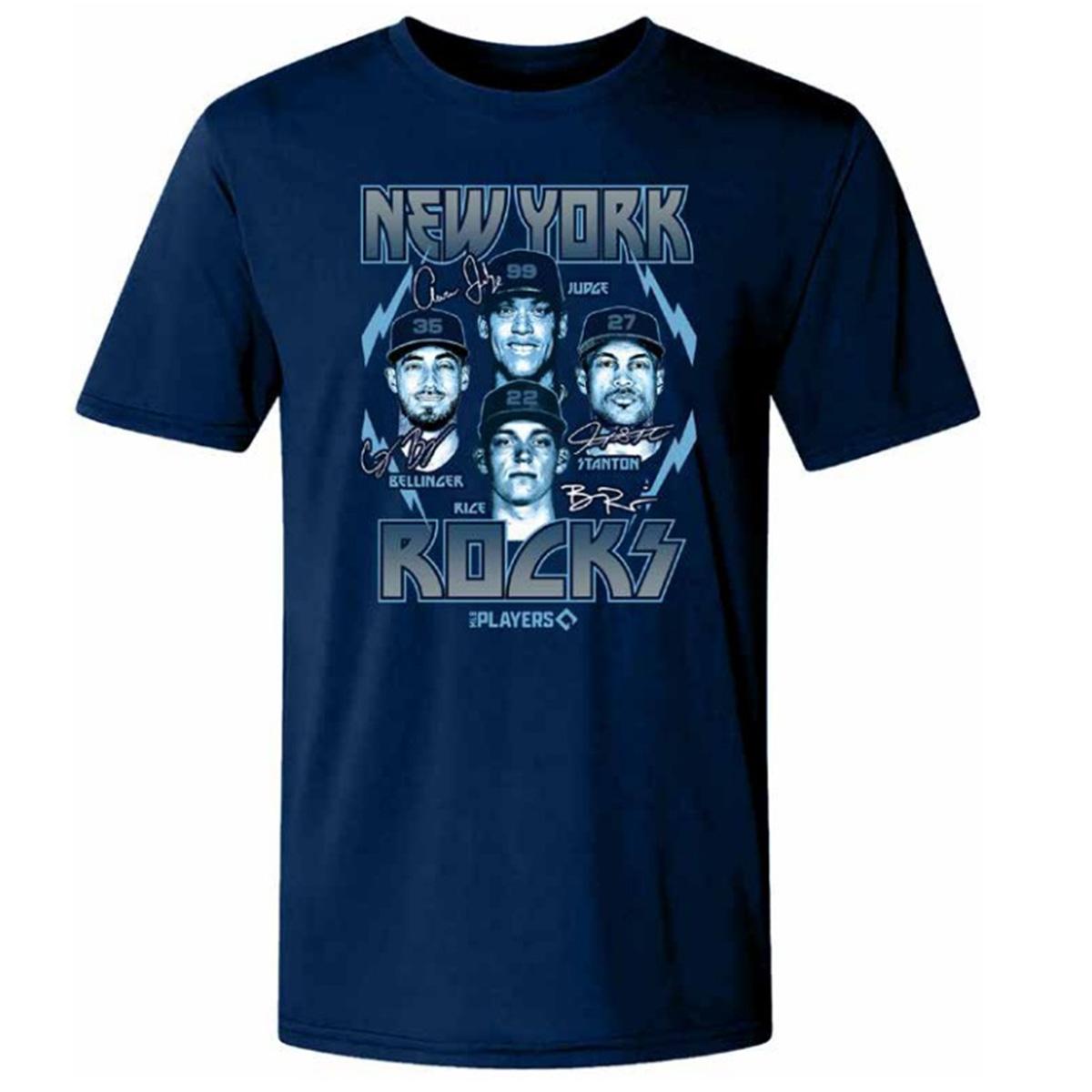 Mens New York Baseball New Ny Rocks Short Sleeve Tee