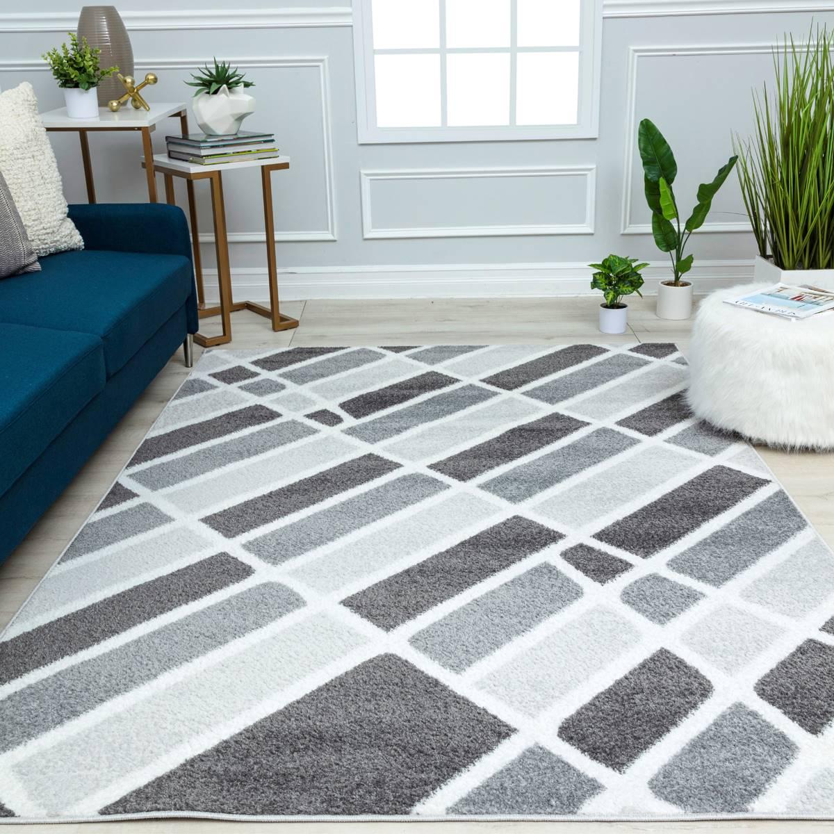 Mason Brooks Azalea Greys Harbor Geometric Contemporary Area Rug