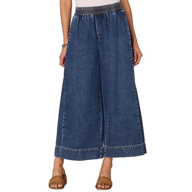 Womens Democracy Skyrise Wide Leg Crop Glider Jeans