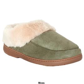 Womens Dearfoams® Elaine Microsuede Clog Slippers