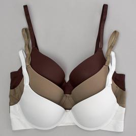 Womens Danskin 3pk. Bonded Microfiber Underwire Bras DS3491-3PKN