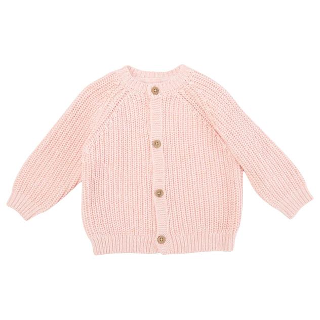 Baby Girl (NB-12M) Rock A Bye Baby® Hello Cardigan Sweater - Pink
