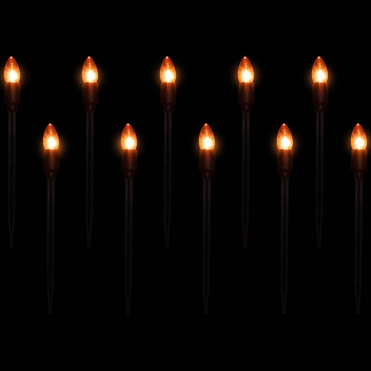 Northlight Seasonal 10ct. Orange Bulb Halloween Pathway Markers