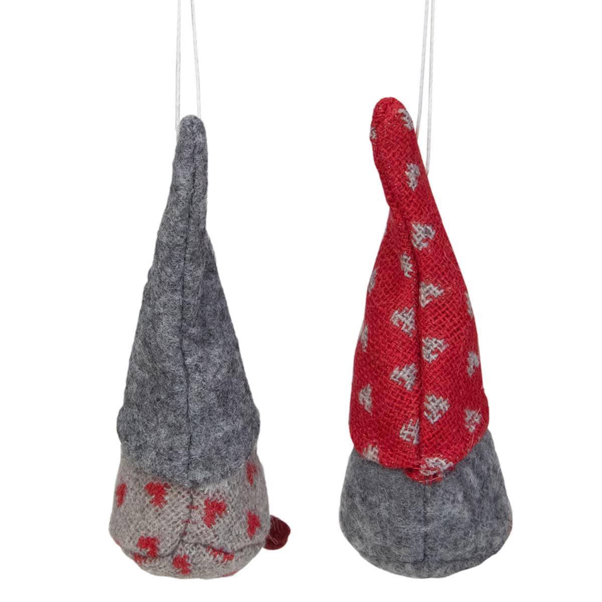 Northlight Seasonal Santa Gnomes Christmas Ornaments - Set of 2