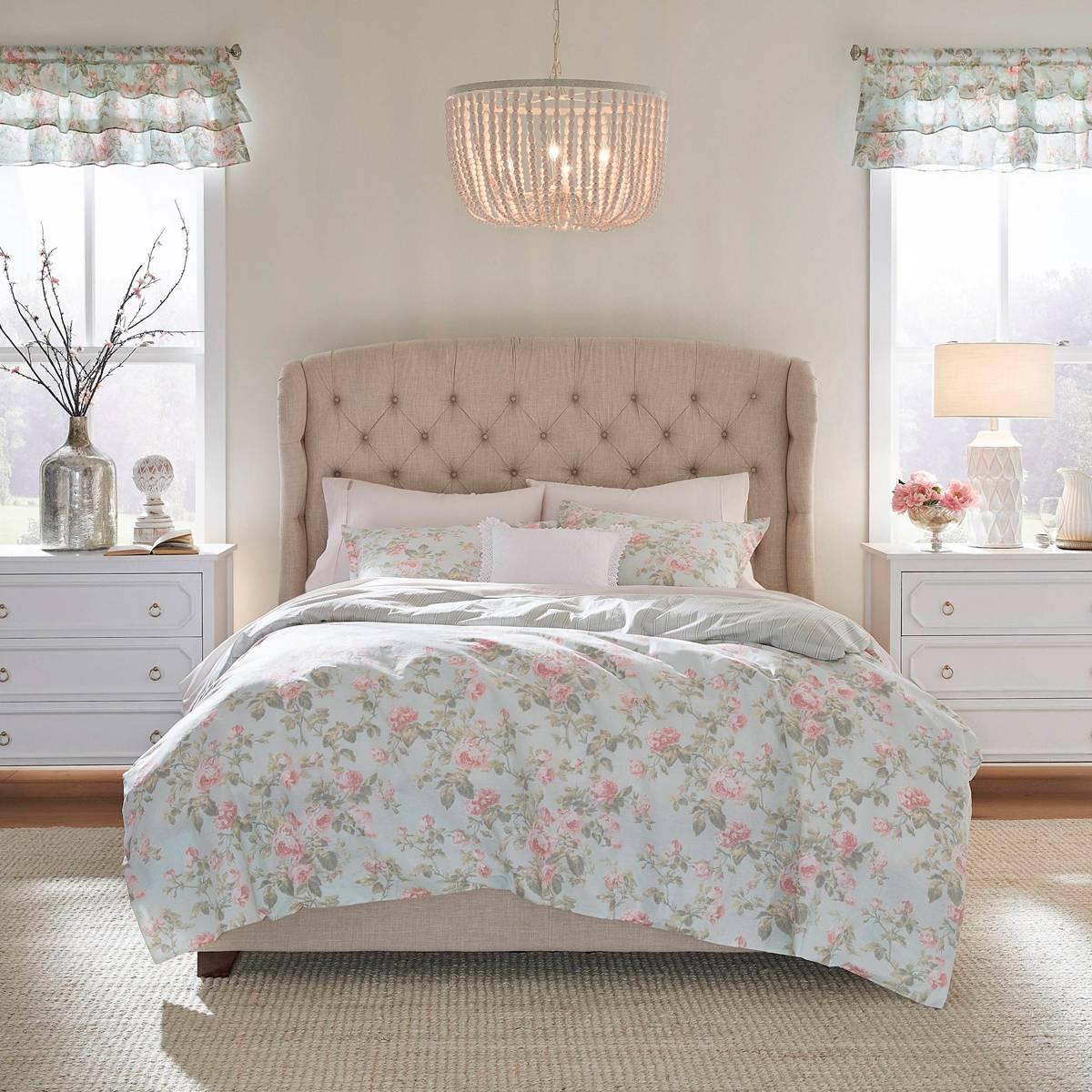 Laura Ashley Madelynn Cotton Reversible Duvet Cover Set
