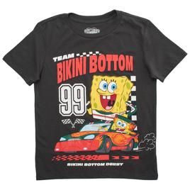 Boys (8-20) SpongeBob Short Sleeve Graphic Tee - Charcoal