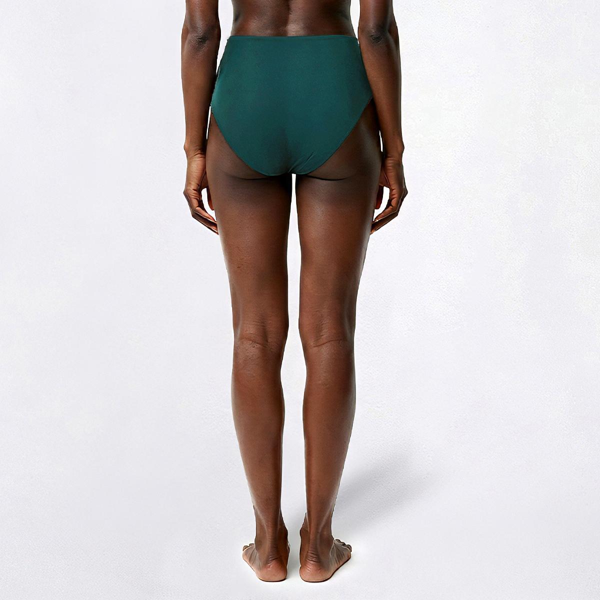Womens Cupshe Solid Shirred High Waist Swim Bottom
