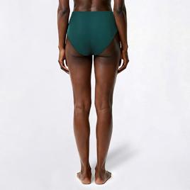 Womens Cupshe Solid Shirred High Waist Swim Bottom