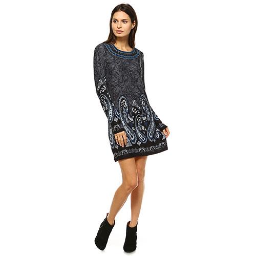 Womens White Mark Sandrine Embroidered Sweater Dress