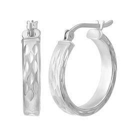 Sterling Silver Mesh Hoop Earrings