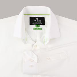 Mens Tom Baine Regular Fit Textured Dress Shirt - Light Yellow