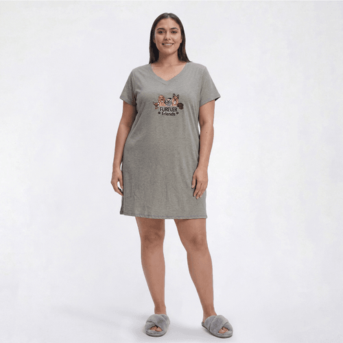 Plus Size Rene Rofe(R) Short Sleeve Furever Friends Nightshirt
