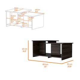FM FURNITURE Black Waycross Coffee Table
